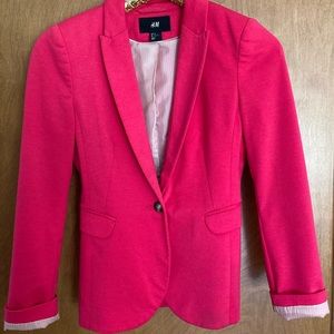 H&M fitted pink blazer. Sz 4
